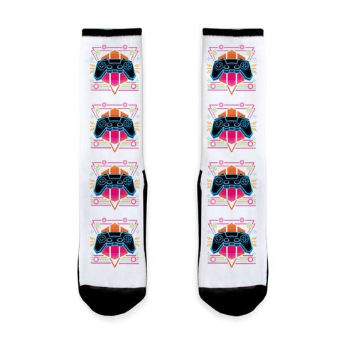 Synthwave Gamer Socks